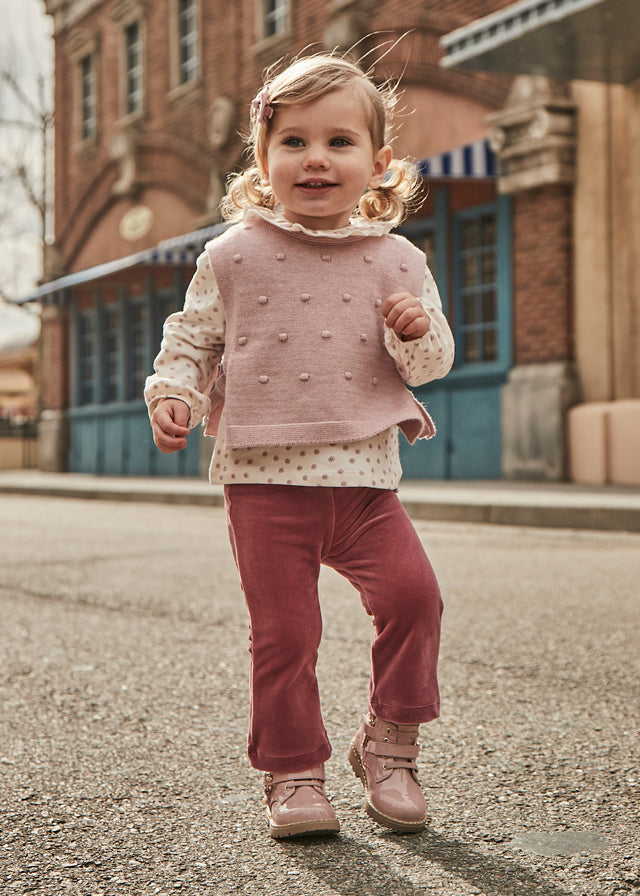 CONJUNTO MAYORAL 3PZ CHALECO HILO/PANT. NIÑA 2551
