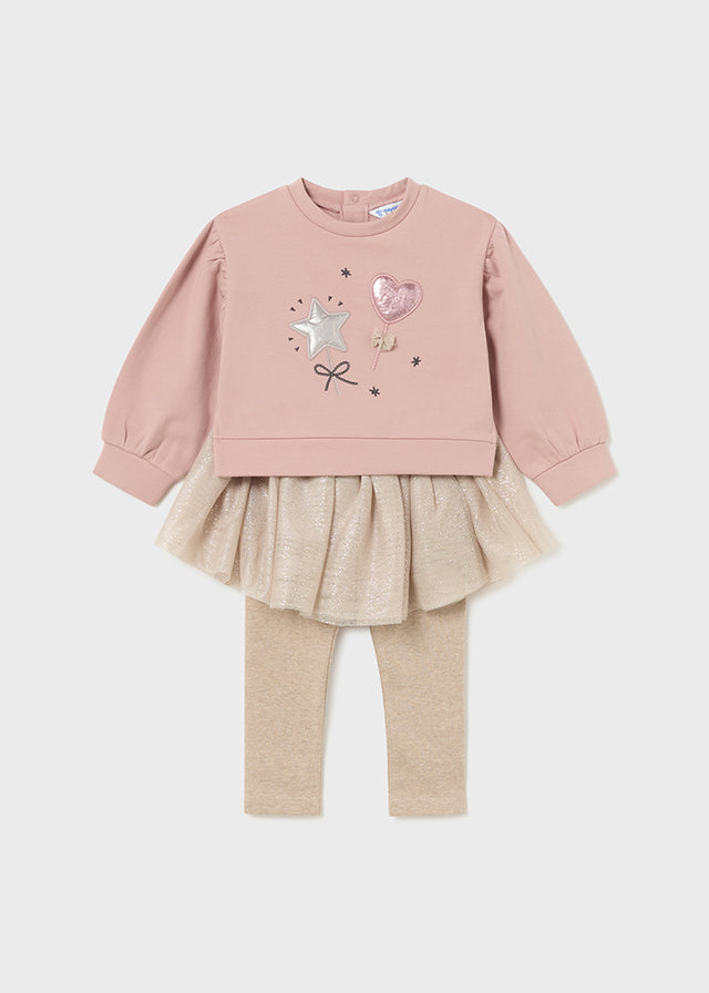 CONJUNTO MAYORAL NIÑA LEGGINS/TUTU 2712(12M-36M)