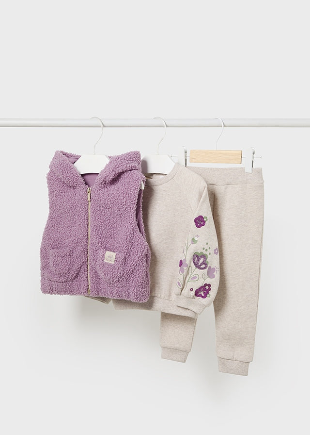CONJUNTO MAYORAL FRANELA+CHALECO NIÑA 2826
