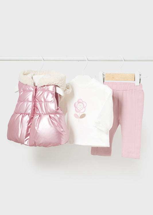 CONJUNTO MAYORAL 3PZ CHALECO CF ALG/PANT. ALG NIÑA - 2614