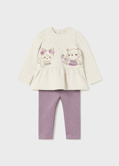 CONJUNTO MAYORAL NIÑA LEGGINS/CHALECO 2708(24M-36M)