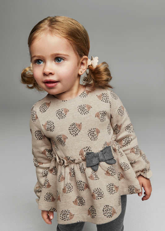 CONJUNTO MAYORAL FRANELA 3PZAS NIÑA2713(24M-36M)