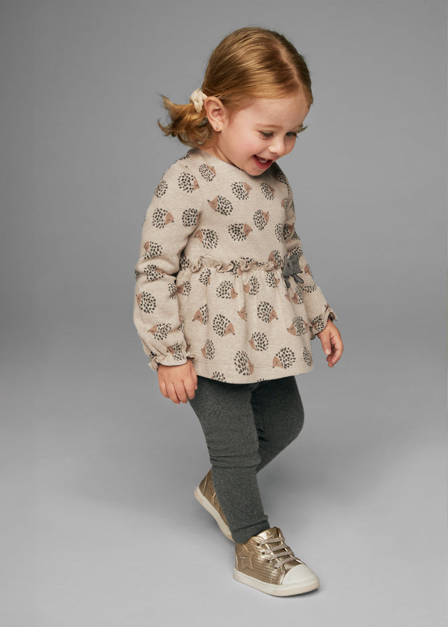 CONJUNTO MAYORAL FRANELA 3PZAS NIÑA2713(24M-36M)