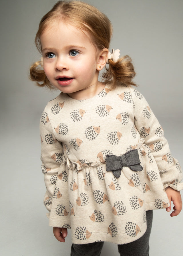 CONJUNTO MAYORAL FRANELA 3PZAS NIÑA2713(24M-36M)