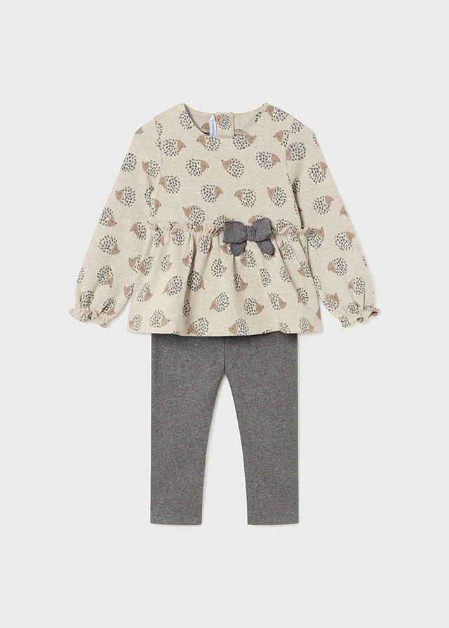 CONJUNTO MAYORAL FRANELA 3PZAS NIÑA2713(24M-36M)