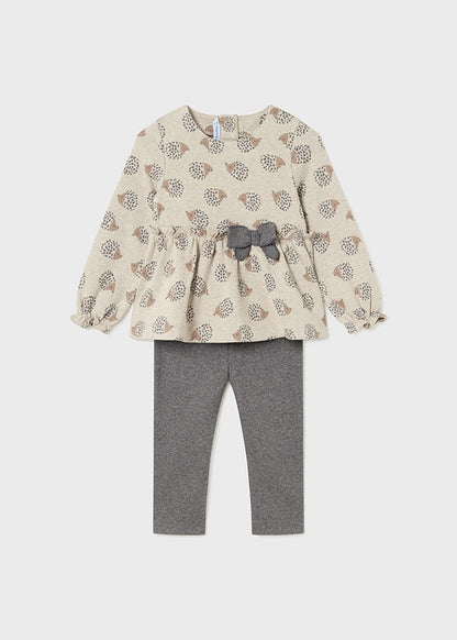 CONJUNTO MAYORAL FRANELA 3PZAS NIÑA2713(24M-36M)