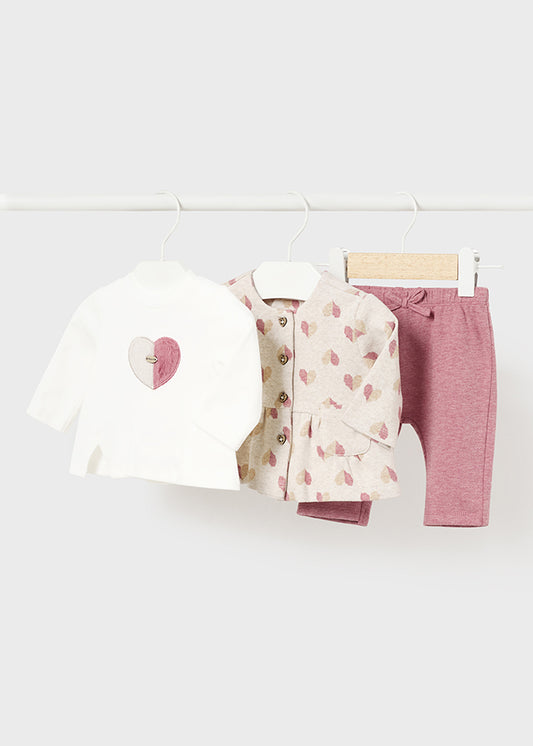CONJUNTO MAYORAL LEGGINS /CASACA 3PZAS NIÑA 2785(12M-18M)