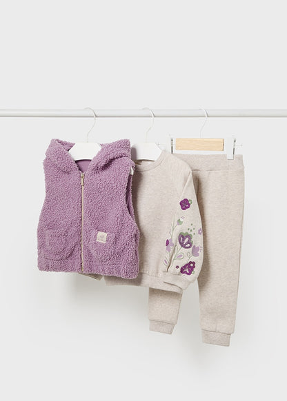 CONJUNTO MAYORAL FRANELA+CHALECO NIÑA 2826
