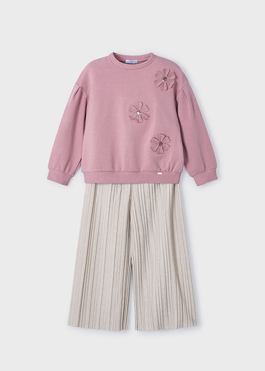 CONJUNTO MAYORAL FRANELA POLERA/PALAZO NIÑA 4551