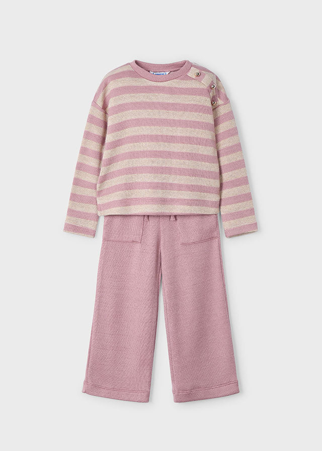 CONJUNTO MAYORAL CHOMPA HILO/PANT.PALAZO NIÑA 4554