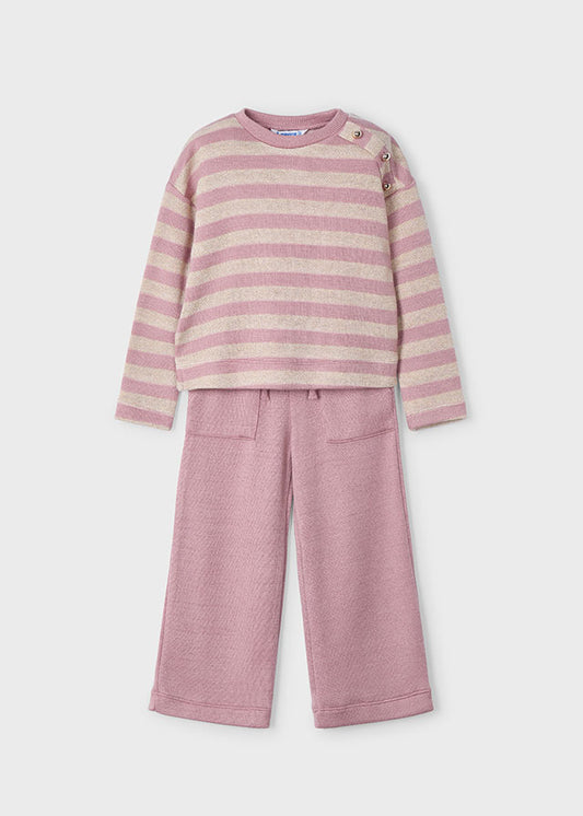 CONJUNTO MAYORAL CHOMPA HILO/PANT.PALAZO NIÑA 4554