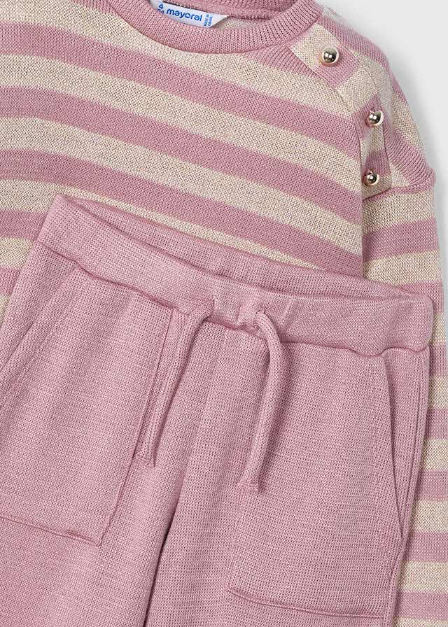 CONJUNTO MAYORAL CHOMPA HILO/PANT.PALAZO NIÑA 4554