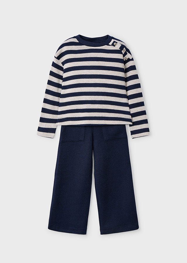 CONJUNTO MAYORAL CHOMPA HILO/PANT.PALAZO NIÑA 4554